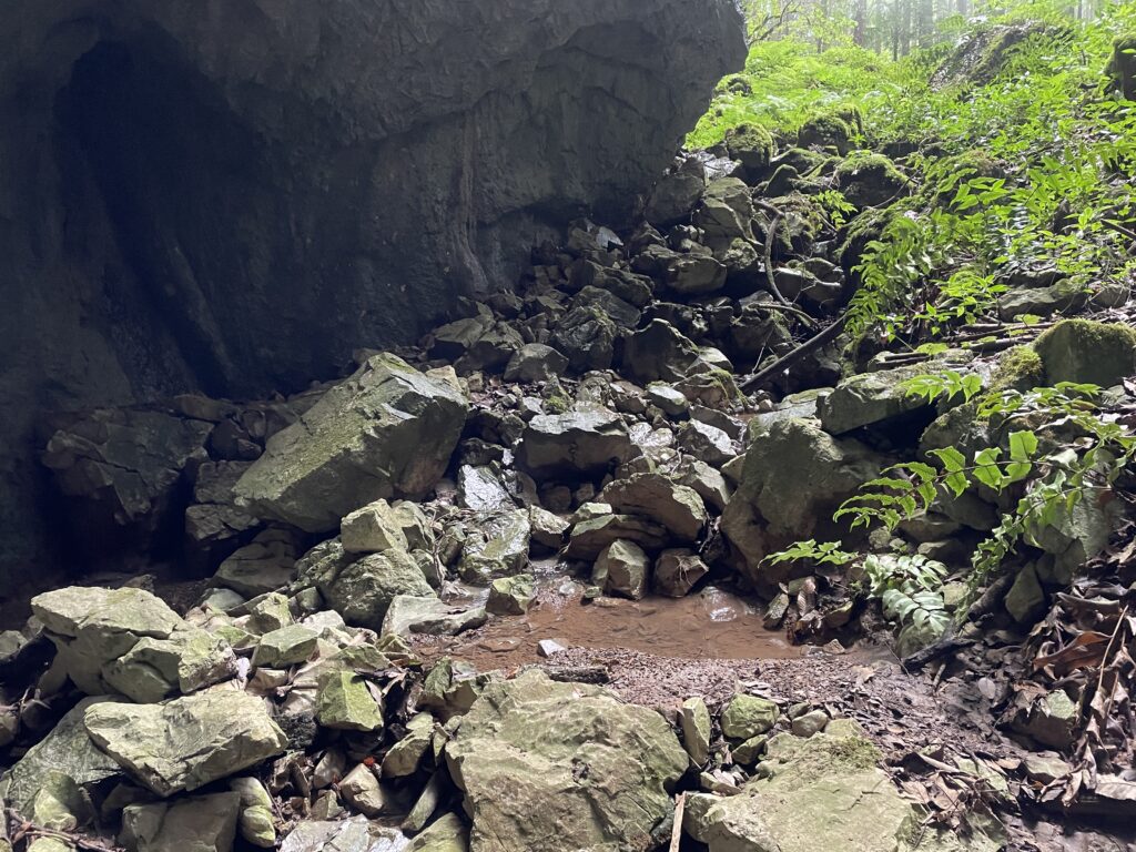岡山県の鍾乳洞で洞窟探検ケイビング写真